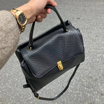 Qfdian Fashion Personality Solid Top-Handle Bag 2025 All Match Office Lady Women's Handbags Y2k Trendy Japanese Shoulder Crossbody Bags